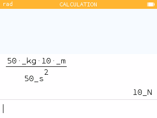 Calculating force with units