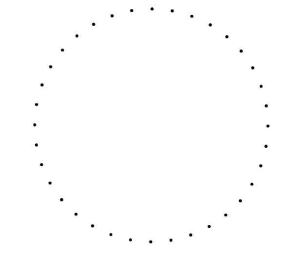 Cercle avec points